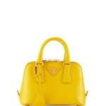 Prada Yellow Saffiano Mini Promenade Bag