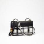 Proenza Schouler Black/White/Tangerine Soft Calfskin/Python/Window Pane Calf Z Crossbody Bag