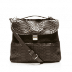 Proenza Schouler Brown Kent Suede Python Bag