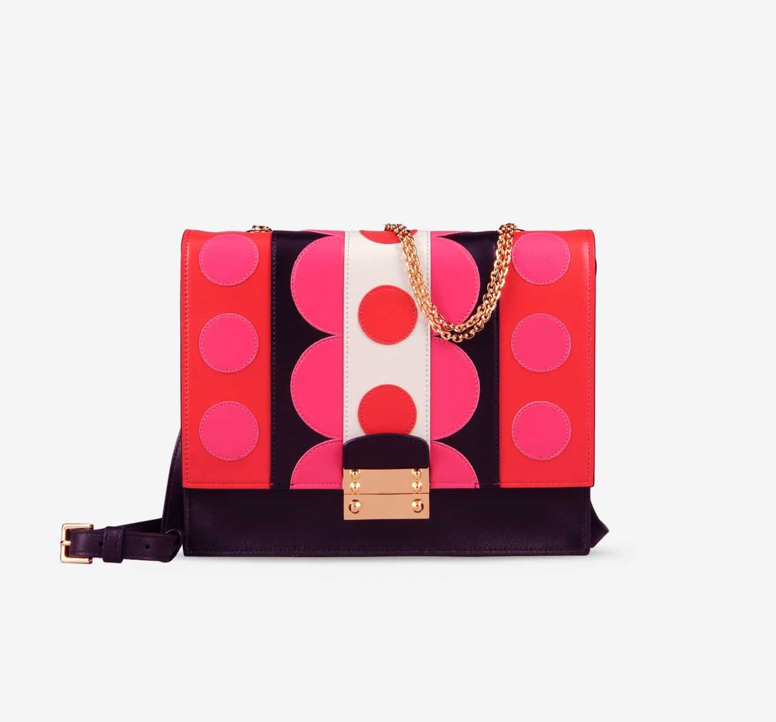 Valentino Red/Black/Pink Carmen Close Up Shoulder Bag