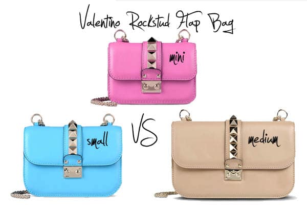 Size of the Valentino Rockstud Flap Bag Spotted