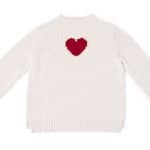 Valentino White with Heart Knitted Sweater