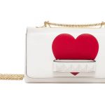 Valetino White with Heart Va Va Voom Clutch Bag