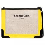Balenciaga Natural/Black/Yellow Navy Pochette Bag