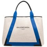 Balenciaga Natural/Blue Navy Cabas M Bag