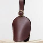 Celine Burgundy Curved Clutch Bag