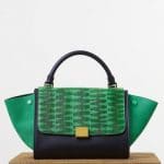 Celine Palm/Black Tiger Snake:Calfskin Trapeze Small Bag