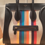 Celine Striped Canvas/Calfskin Mini Luggage Bag - Spring 2015
