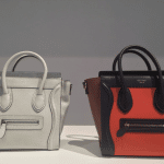 Celine White Nano and Orange/Black Mini Luggage Bags - Spring 2015