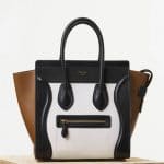 Celine White/Tan/Black Micro Luggage Bag