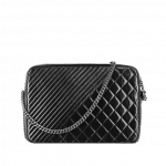 Chanel Black Coco Boy Camera Case Large Bag - Spring 2015 Act 1