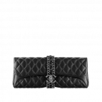 Chanel Black Evening Clutch with Chain Bag - Spring 2015 Act 1