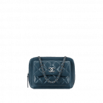 Chanel Blue Pocket Box Camera Case Small Bag - Spring 2015 Act 1