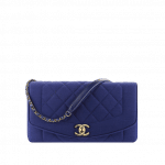 Chanel Blue Jersey Vintage Chic Flap Bag - Spring 2015 Act 1