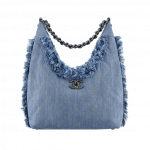 Chanel Denim Embellished with Fringe Hobo Bag - Spring 2015 Act 1