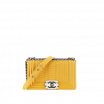 Chanel Yellow Python Boy Flap Small Bag - Spring 2015 Act 1