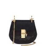 Chloe Black Perforated Drew Mini Bag