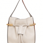 Chloe White/Tobacco Emma Drawstring Bag