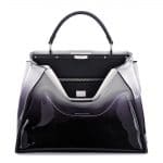 Fendi Black/White Ombre Patent Peekaboo Large Bag