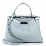 Fendi Light Blue Python Peekaboo Small Bag