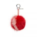 Fendi Red/Pink Fox Fur PomPon