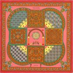 Hermes Ciels Byzantine Silk Twill Scarf 90