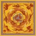 Hermes Guepards Silk Twill Scarf 90