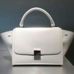 Celine White Leather Mini Trapeze Bag