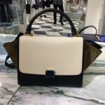 Celine Tricolor Suede Mini Trapeze Bag