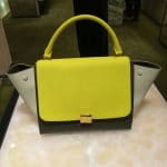 Celine Neon Yellow Tricolor Mini Trapeze bag