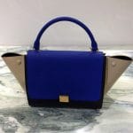 Celine Tricolor Navy Mini Trapeze Bag