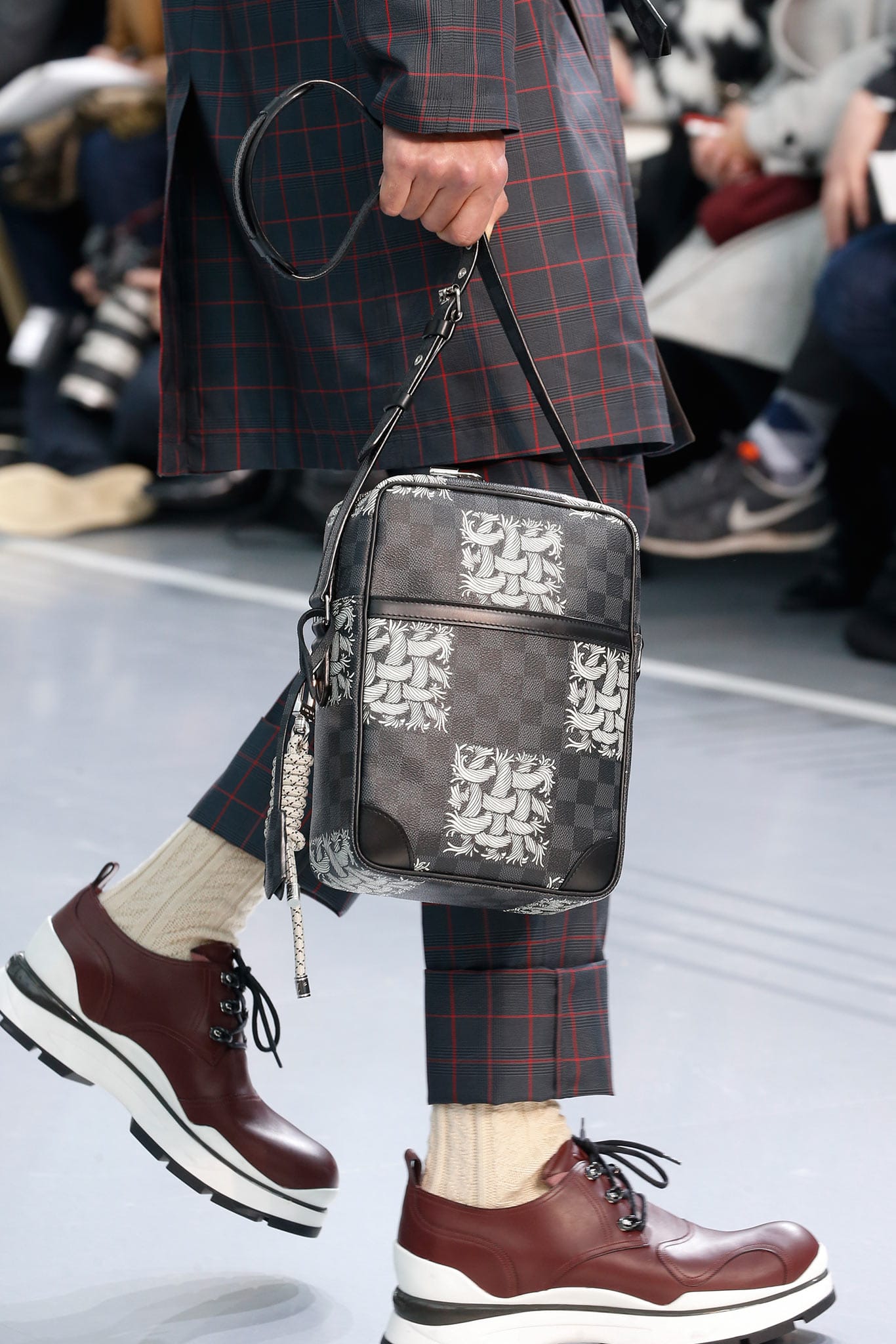 Louis Vuitton Men&#39;s Fall / Winter 2015 Runway Bags featuring Damier Graphite Nemeth Print ...