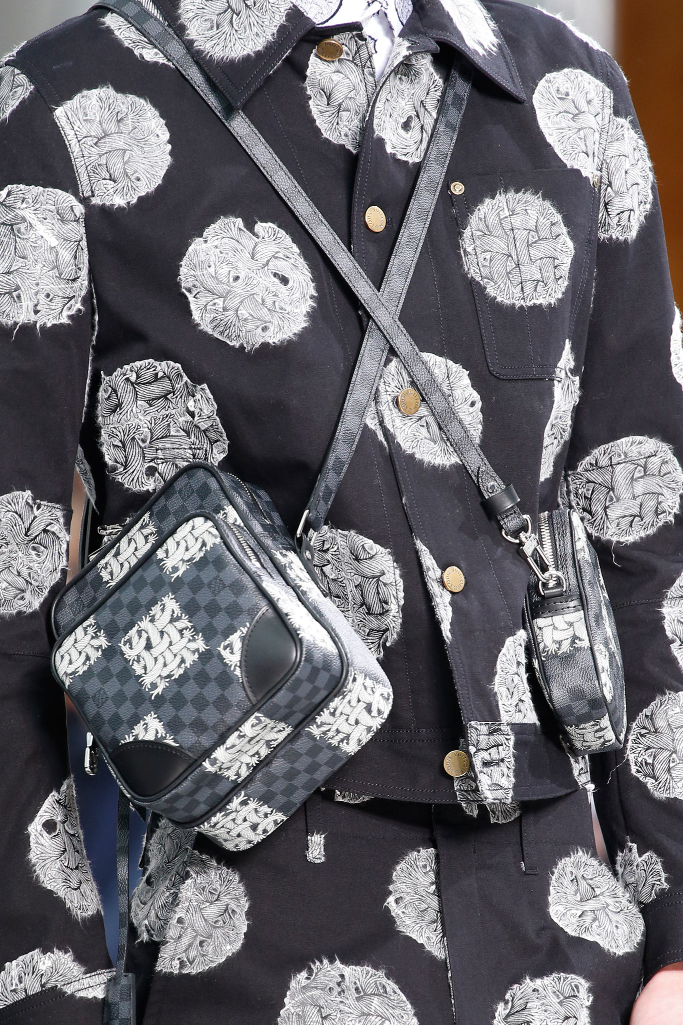 Louis Vuitton Men's Fall / Winter 2015 Runway Bags featuring Damier  Graphite Nemeth Print - Spotted Fashion