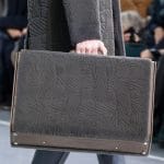 Louis Vuitton Grey Etched Shearling Trunk Bag - Fall 2015