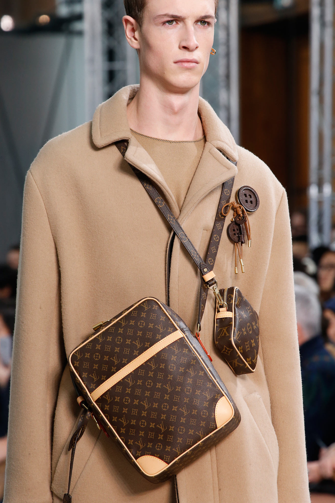 Louis Vuitton Men&#39;s Fall / Winter 2015 Runway Bags featuring Damier Graphite Nemeth Print ...