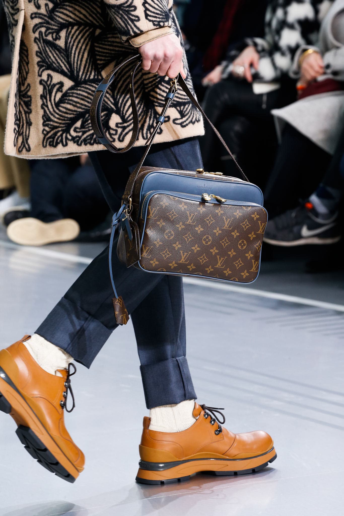 Louis Vuitton Men&#39;s Fall / Winter 2015 Runway Bags featuring Damier Graphite Nemeth Print ...