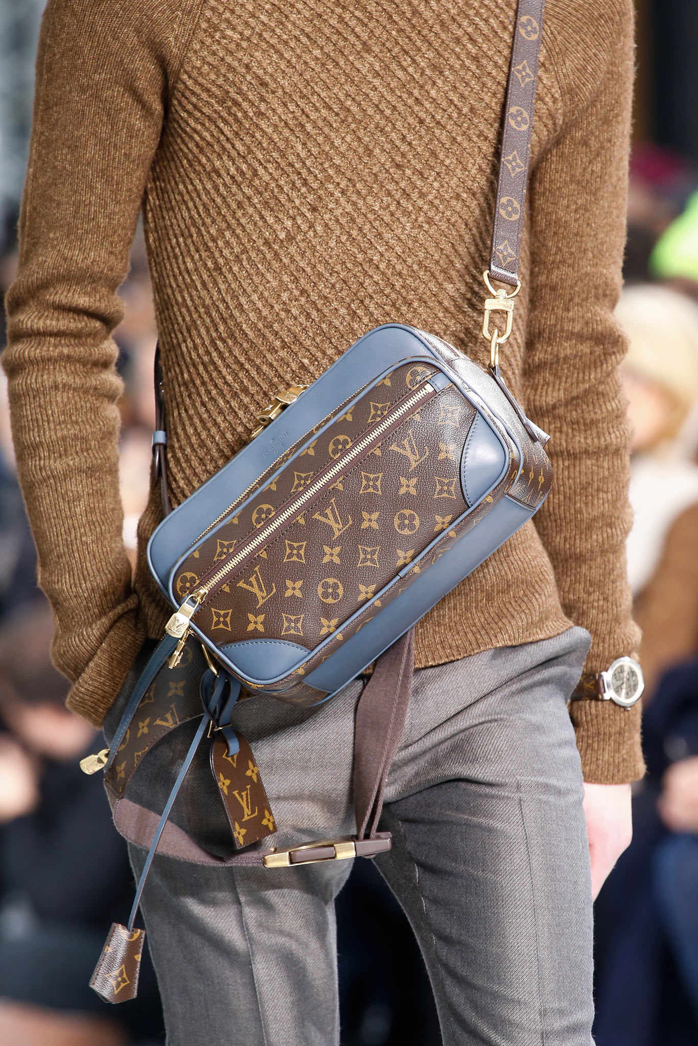 Louis Vuitton Men&#39;s Fall / Winter 2015 Runway Bags featuring Damier Graphite Nemeth Print ...