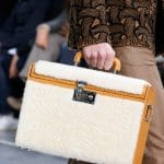 Louis Vuitton White Etched Shearling Trunk Bag - Fall 2015