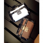 Louis Vuitton White/Brown Petite Malle Souple Bags - Spring 2015