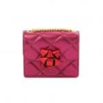 Marc Jacobs Fuchsia/Red Quilted Metallic Party Bow Trouble Mini Bag