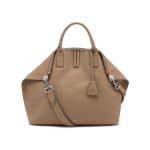 Mulberry Mushroom Classic Grain Alice Zipped Tote Bag