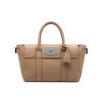 Mulberry Mushroom Grey Classic Grain Bayswater Buckle Small Bag