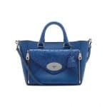 Mulberry Sea Blue Ostrich Willow Tote Small Bag