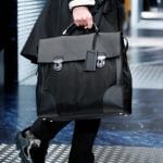 Prada Black Nylon/Leather Large Briefcase Bag