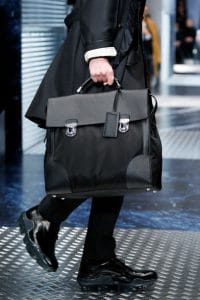 Prada Black Nylon/Leather Large Briefcase Bag