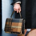 Prada Black/Brown Checkered Flap Bag