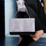 Prada Black/Grey Lizard/Leather Flap Bag 2