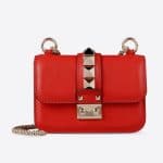 Valentino Fuchsia Pink Rockstud Lock Flap Mini Bag