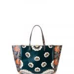 Valentino Green Multicolor Floral Printed Tote Bag