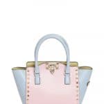 Valentino Pink/Light Blue/Light Green Watercolor Rockstud Top Handle Mini Bag